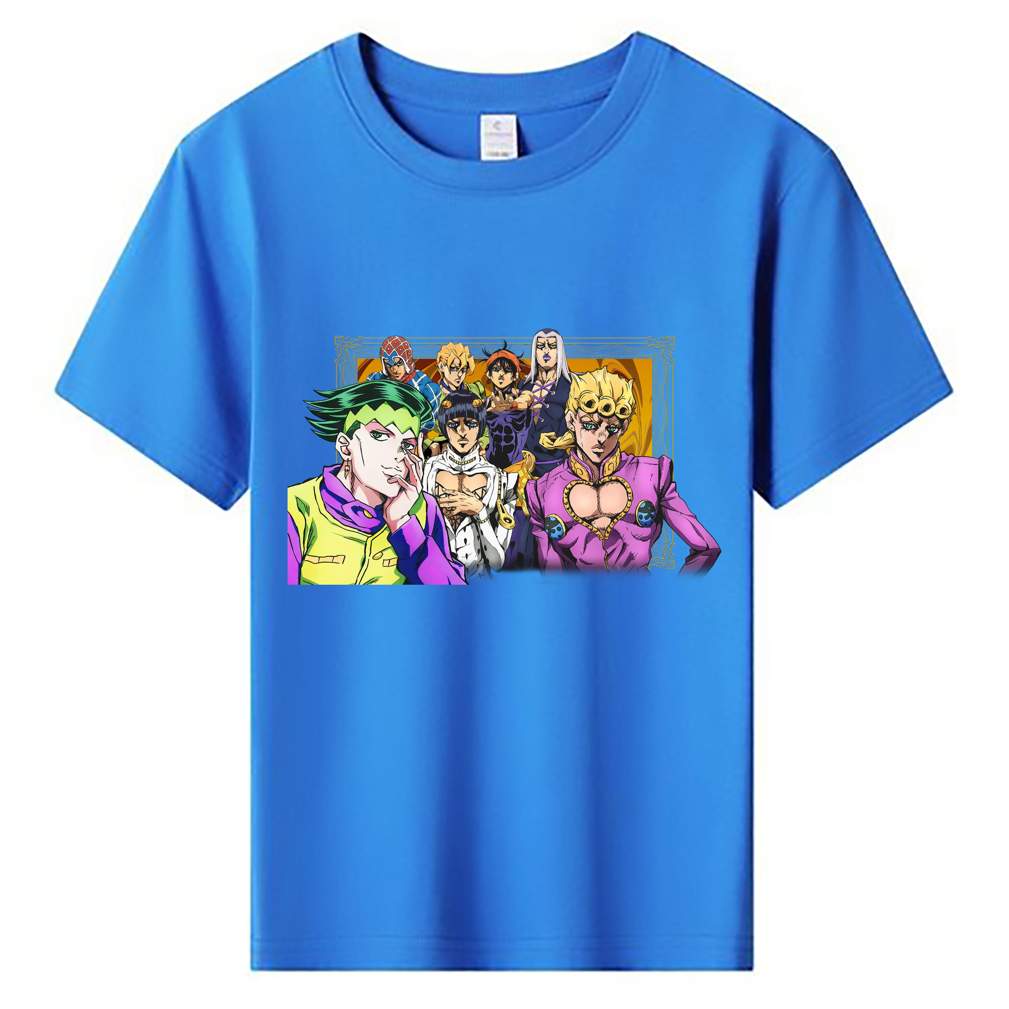 （画像用） ジョジョの奇妙な冒険 ジョルノ?ジョバァーナ JoJo's Bizarre Adventure Giorno Giovanna 綿100％キッズTシャツ（フロントプリント）